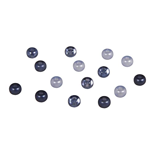 Rayher 14799386 Rocailles-Mix mit Großloch, 5,5mm ø, blau-Töne Rayher 14799386 Rocailles-Mix mit Großloch, 5,5mm ø, blau-Töne von Rayher