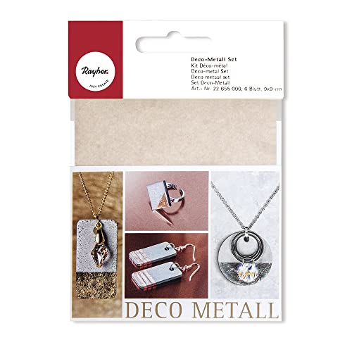 Rayher 22655000 Deco-Metall Set, 9x9cm, kupfer/gold/silber, SB-Btl 6Bl Rayher 22655000 Deco-Metall Set, 9x9cm, kupfer/gold/silber, SB-Btl 6Bl von Rayher