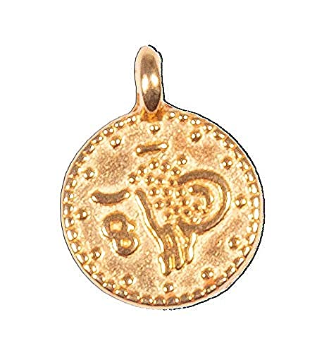 Rayher 22778616 Metall Mini-Anhänger Münze, 7.3mm, gold, mit 1 Öse, SB-Btl 6Stück, Normal Rayher 22778616 Metall Mini-Anhänger Münze, 7.3mm, gold, mit 1 Öse, SB-Btl 6Stück, Normal von Rayher