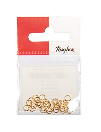 Rayher 22792616 Ringel rund, 4.2mm, gold, Stärke 0.6mm, SB-Btl 30Stück, Normal von Rayher