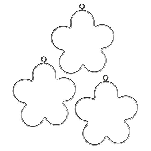 Rayher 24084000 Draht Blumen, 7,5 cm ø, 3 Stück, Blume aus Metalldraht, Drahtblume, Form zum Umwickeln, Basteln, Dekorieren Rayher 24084000 Draht Blumen, 7,5 cm ø, 3 Stück, Blume aus Metalldraht, Drahtblume, Form zum Umwickeln, Basteln, Dekorieren von Rayher