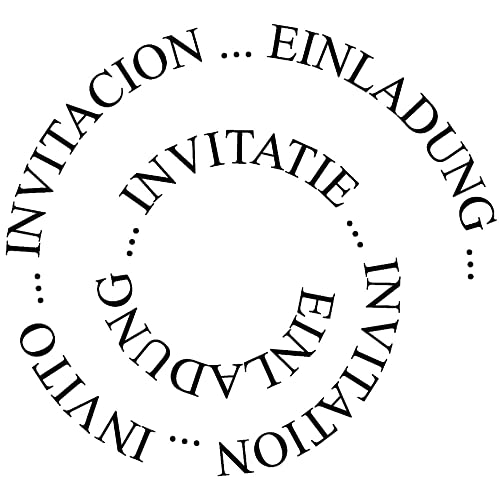 Rayher 28256000, Stempel Spirale Einladung, 6 x 6 cm, Red von Rayher