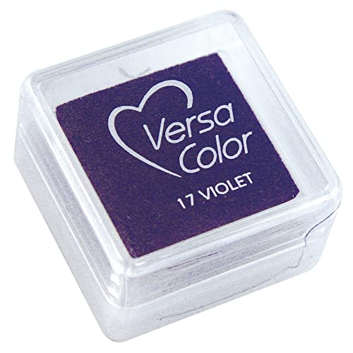 Rayher 28395314 Stempelkissen "Versacolor", Stempelfläche 2,5x2,5 cm, violett von Rayher