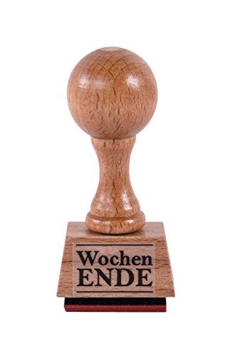 Rayher 29126000 Statement-Stempel Wochenende, 2 x 3 cm, Holz von Rayher