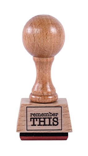 Rayher 29127000 Statement-Stempel remember This, 2 x 3 cm, Holz von Rayher