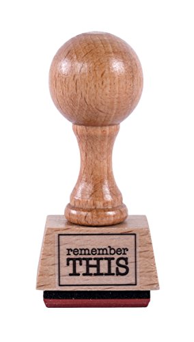 Rayher 29127000 Statement-Stempel remember This, 2 x 3 cm, Holz von Rayher