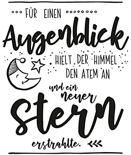 Rayher 29177000 Stempel ein neuer Stern, zur Geburt, 6 x 7 cm von Rayher