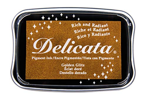 Rayher 29187616 Delicata Metallic Stempelkissen, glänzend, 9,9 x 6,8 x 1,9 cm, Pigmentkissen, Stempelfarbe, Tsukineko, gold Rayher 29187616 Delicata Metallic Stempelkissen, glänzend, 9,9 x 6,8 x 1,9 cm, Pigmentkissen, Stempelfarbe, Tsukineko, gold von Rayher