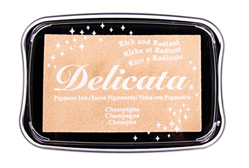 Rayher 29187617 Delicata Metallic Stempelkissen, glänzend, 9,9 x 6,8 x 1,9 cm, Pigmentkissen, Stempelfarbe, Tsukineko, kaschmir gold Rayher 29187617 Delicata Metallic Stempelkissen, glänzend, 9,9 x 6,8 x 1,9 cm, Pigmentkissen, Stempelfarbe, Tsukineko, kaschmir gold von Rayher
