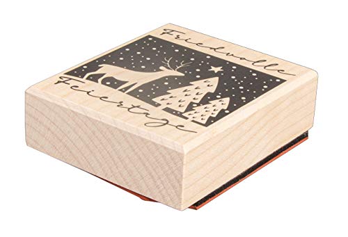 Rayher 29213000 Stempel Friedvolle Feiertage, 6x7cm, Weiß, Normal Rayher 29213000 Stempel Friedvolle Feiertage, 6x7cm, Weiß, Normal von Rayher