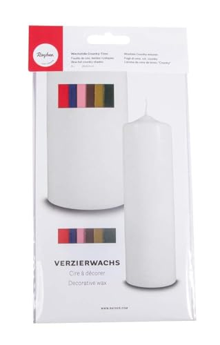 RAYHER HOBBY Rayher 3102300 Verzierwachs, Country-Töne, Set 6 Verzierwachsplatten, Farben sortiert, je 20 x 6,5 cm, Wachs zum Kerzen verzieren, Kerzenwachs, Wachsfolie RAYHER HOBBY Rayher 3102300 Verzierwachs, Country-Töne, Set 6 Verzierwachsplatten, Farben sortiert, je 20 x 6,5 cm, Wachs zum Kerzen verzieren, Kerzenwachs, Wachsfolie von Rayher
