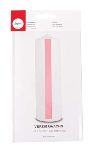 Rayher 3103716 Verzierwachs, rosé, 2 Verzierwachsplatten 20 x 10 cm, Wachsfolie zum Kerzen verzieren, Kerzenwachs, Wachsfolie Rayher 3103716 Verzierwachs, rosé, 2 Verzierwachsplatten 20 x 10 cm, Wachsfolie zum Kerzen verzieren, Kerzenwachs, Wachsfolie von Rayher
