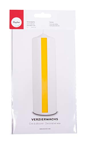 Rayher 3103730 Verzierwachs, mais, 2 Verzierwachsplatten 20 x 10 cm, Wachsfolie zum Kerzen verzieren, Kerzenwachs, Wachsfolie Rayher 3103730 Verzierwachs, mais, 2 Verzierwachsplatten 20 x 10 cm, Wachsfolie zum Kerzen verzieren, Kerzenwachs, Wachsfolie von Rayher