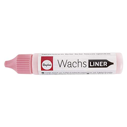 Rayher 31500262 Wachs-Liner, rosa, Flasche 30 ml, zum Kerzen bemalen, Wachsstift, Flüssigwachs zum Malen direkt aus der Flasche, Babyrosa Rayher 31500262 Wachs-Liner, rosa, Flasche 30 ml, zum Kerzen bemalen, Wachsstift, Flüssigwachs zum Malen direkt aus der Flasche, Babyrosa von Rayher