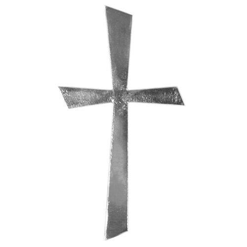 Rayher 31502000 Wachs-Motiv Kreuz Silber, 10,5x5,5cm, SB-Btl 1Stück von Rayher