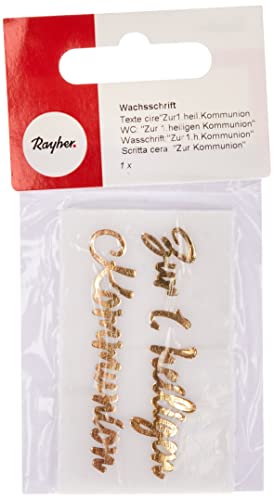 Rayher 31584616 Wachsschrift: Zur 1.heiligen Kommunion, gold, SB-Btl 1Stück Rayher 31584616 Wachsschrift: Zur 1.heiligen Kommunion, gold, SB-Btl 1Stück von Rayher