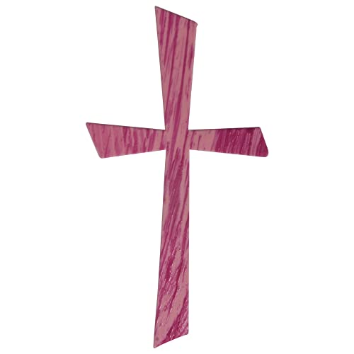 Rayher 31612264 Wachsmotiv Kreuz, pink, 10,5 x 5,5 cm, 1 Stück, zum Gestalten von Kerzen (Firmung, Konfirmation, Taufe, Hochzeit etc.) von Rayher