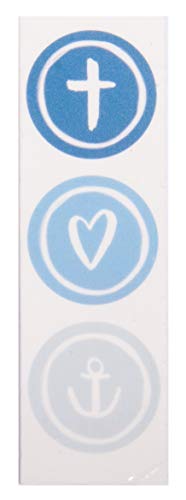 Rayher 31615376 Wachsmotiv Glaube Liebe Hoffnung, royalblau, 9,5 x 3 cm, 1 Stück, zum Gestalten von Kerzen (Firmung, Konfirmation, Taufe, Hochzeit etc.), Blautöne von Rayher