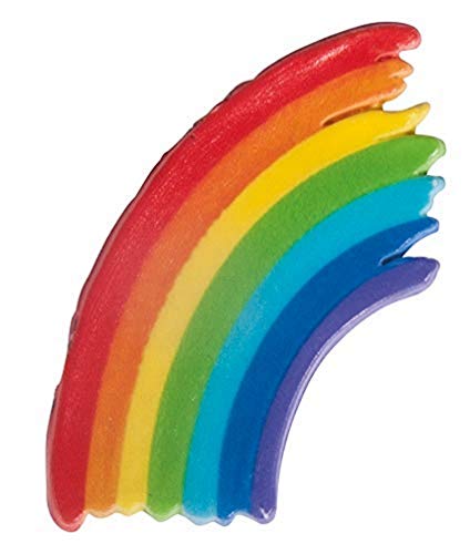 Rayher 31620990 Wachsmotiv Regenbogen, regenbogen, 4,5 x 6,5 cm, 1 Stück, zum Gestalten von Kerzen (Firmung, Konfirmation, Taufe, Hochzeit etc.) von Rayher