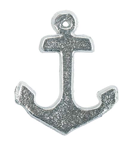 Rayher 31621606 Wachsmotiv Anker, flach, silber, 2,5 x 3 cm, 2 Stück, zum Gestalten von Kerzen (Firmung, Konfirmation, Taufe, Hochzeit etc.) von Rayher