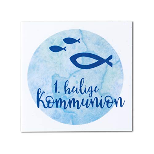 Rayher 31631356 Wachsmotiv Watercolor- Heilige Kommunion, hellblau, 6,7 x 6,7 cm, 1 Stück, zum Gestalten von Kerzen für die Kommunionsfeier von Rayher