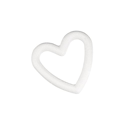 Rayher 3325200 Styropor-Herz, durchbrochen, 15 cm, Kleinabnahme von Rayher