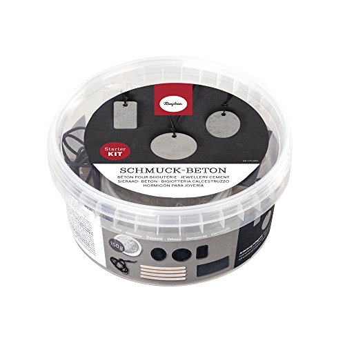 Rayher 34210000 Schmuckbeton Starter Kit/ Set, Bastelset zum Gießen von Schmuckanhängern aus Beton, Grau, 1.33 x 1.33 x 0.64 cm Rayher 34210000 Schmuckbeton Starter Kit/ Set, Bastelset zum Gießen von Schmuckanhängern aus Beton, Grau, 1.33 x 1.33 x 0.64 cm von Rayher