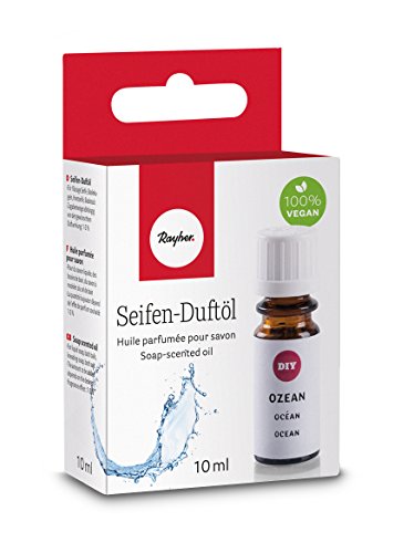 Rayher 34249000 Hobby Seifen Duftöl (100% vegan, in Glasflasche mit Kindersicherheitsverschluss, hautpflegende und wohltuende Wirkung) Ozean, 10 ml von Rayher