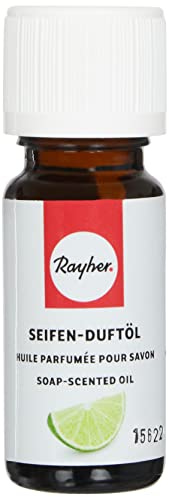 Rayher 34254000 Hobby Seifen Duftöl (100% vegan, in Glasflasche mit Kindersicherheitsverschluss, hautpflegende und wohltuende Wirkung) Limette, 10 ml, 10 x 6 x 2.7 cm von Rayher