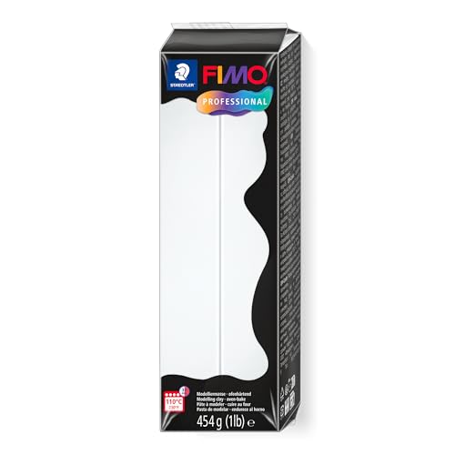 Staedtler FIMO professional ofenhärtende Modelliermasse (Großblock 454 g (1 lb)) Farbe: weiß von Staedtler