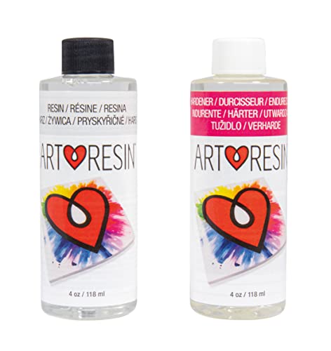 Rayher Art Resin Epoxyharz, 2 x je 118 ml (4 oz), Epoxidharz mit Härter, glasklar, zum Gießen und Beschichten, Gießharz, Schmuckherstellung, Formenbau, 34450000 von Rayher