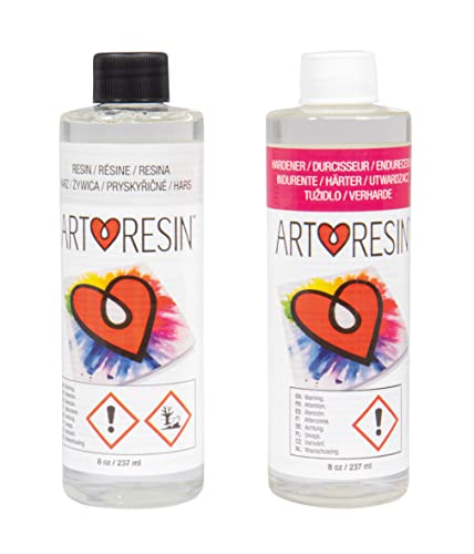 Rayher Art Resin Epoxyharz, 2 x je 237 ml (8 oz), Epoxidharz mit Härter, glasklar, zum Gießen und Beschichten, Gießharz, Schmuckherstellung, Formenbau, 34451000 von Rayher
