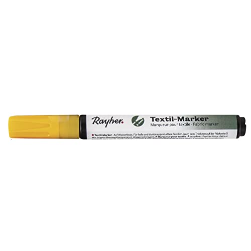 Rayher 35000160 Textil-Marker deckend, Rundspitze 2-4 mm, mit Ventil, zitrone Rayher 35000160 Textil-Marker deckend, Rundspitze 2-4 mm, mit Ventil, zitrone von Rayher
