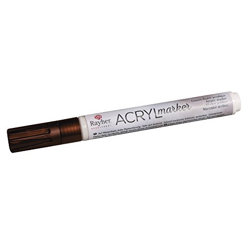 Rayher 35006638 Acryl-Marker, Rundspitze 1-2 mm, mit Ventil, kupfer von Rayher