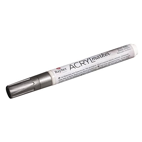 Rayher 35007606 Acryl-Marker, Rundspitze 2-4 mm, mit Ventil, silber Rayher 35007606 Acryl-Marker, Rundspitze 2-4 mm, mit Ventil, silber von Rayher