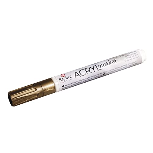 Rayher 35007616 Acryl-Marker, Rundspitze 2-4 mm, mit Ventil, gold Rayher 35007616 Acryl-Marker, Rundspitze 2-4 mm, mit Ventil, gold von Rayher