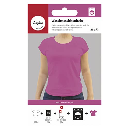 Rayher 35021264 Waschmaschinenfarbe, pink, Btl. 25 g, Textilfarbe Waschmaschine, Färbemittel Textilien Rayher 35021264 Waschmaschinenfarbe, pink, Btl. 25 g, Textilfarbe Waschmaschine, Färbemittel Textilien von Rayher