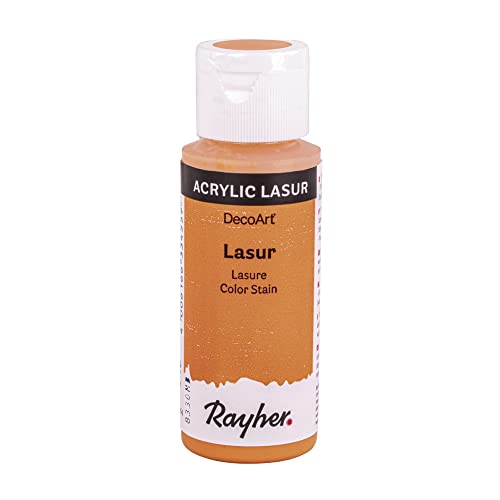 Rayher 35023204 Lasur, Flasche 59 ml, Holzlasur, Farbe für Holz, transparente, nicht deckende Acrylfarbe, veredelt unbehandeltes Holz und andere saugende Untergründe, aprikot Rayher 35023204 Lasur, Flasche 59 ml, Holzlasur, Farbe für Holz, transparente, nicht deckende Acrylfarbe, veredelt unbehandeltes Holz und andere saugende Untergründe, aprikot von Rayher