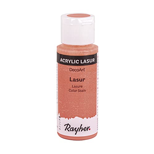 Rayher 35023212 Lasur, Flasche 59 ml, Holzlasur, Farbe für Holz, transparente, nicht deckende Acrylfarbe, veredelt unbehandeltes Holz und andere saugende Untergründe, koralle Rayher 35023212 Lasur, Flasche 59 ml, Holzlasur, Farbe für Holz, transparente, nicht deckende Acrylfarbe, veredelt unbehandeltes Holz und andere saugende Untergründe, koralle von Rayher