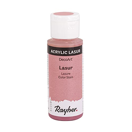 Rayher 35023258 Lasur, Flasche 59 ml, Holzlasur, Farbe für Holz, transparente, nicht deckende Acrylfarbe, veredelt unbehandeltes Holz und andere saugende Untergründe, rosé Rayher 35023258 Lasur, Flasche 59 ml, Holzlasur, Farbe für Holz, transparente, nicht deckende Acrylfarbe, veredelt unbehandeltes Holz und andere saugende Untergründe, rosé von Rayher