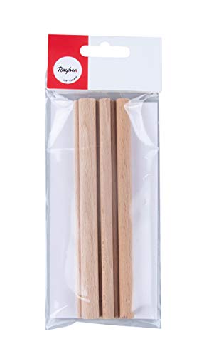 Rayher 35032000 Dot Painting Holzsticks, 7 Stück sortiert, 3 – 12 mm ø, Länge 14 cm, ideal für die Punktemalerei von Rayher