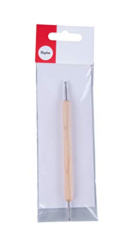 Rayher 35033000 Dot Painting Metallstift, 14 cm, 2 verschiedene Spitzen, 2 mm ø + 2,8 mm ø, ideal für die Punktemalerei von Rayher