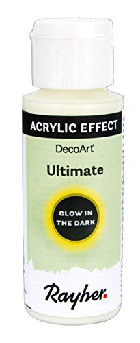 Rayher 35040000 Ultimate Glow in the dark, Nachtleuchtfarbe, Flasche 59 ml, für leuchtende Kunst- und DIY-Projekte, Nightglow Effekt, Weiß Rayher 35040000 Ultimate Glow in the dark, Nachtleuchtfarbe, Flasche 59 ml, für leuchtende Kunst- und DIY-Projekte, Nightglow Effekt, Weiß von Rayher