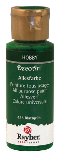 Rayher Acrylfarbe, blattgrün, Allesfarbe matt, Flasche 59 ml, hochpigmentierte, cremige Allzweckfarbe, sehr gute Deckkraft, lichtecht, farbintensiv, wasserfest, schnell trocknend, 38000428 von Rayher