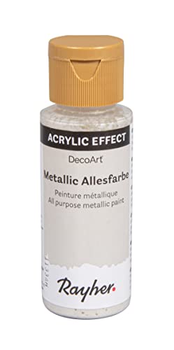 Rayher 38001100 Metallicfarbe, schneeweiß, Flasche 59 ml, Acrylfarbe schneeweiß Rayher 38001100 Metallicfarbe, schneeweiß, Flasche 59 ml, Acrylfarbe schneeweiß von Rayher