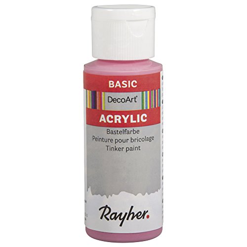 Rayher 38046264 Acrylic-Bastelfarbe, Flasche 59 ml, pink von Rayher