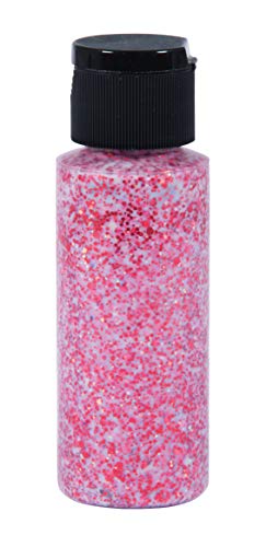 Rayher 38465287 Stoffmalfarbe Extreme Glitter, klassikrot, Flasche 59 ml, Textilfarbe mit Glittereffekt, kein Fixieren erforderlich von Rayher