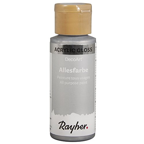 Rayher 38486610 Allesfarbe Gloss, metallic, Flasche 59ml, brill.silber Rayher 38486610 Allesfarbe Gloss, metallic, Flasche 59ml, brill.silber von Rayher