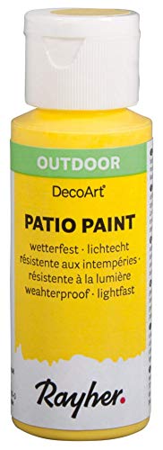 Rayher Hobby Rayher 38610160 Patio Paint, zitrone, Flasche 59 ml, wetterfeste Acrylfarbe für Den Außenbereich, lichtecht, Farbe für Innen und außen, Outdoor-Farbe Rayher Hobby Rayher 38610160 Patio Paint, zitrone, Flasche 59 ml, wetterfeste Acrylfarbe für Den Außenbereich, lichtecht, Farbe für Innen und außen, Outdoor-Farbe von Rayher