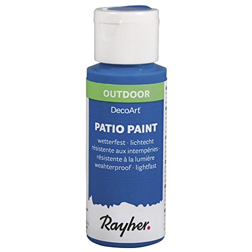 Rayher 38610374 Patio Paint, azurblau, Flasche 59 ml, wetterfeste Acrylfarbe für Den Außenbereich, lichtecht, Farbe für Innen und außen, Outdoor-Farbe Rayher 38610374 Patio Paint, azurblau, Flasche 59 ml, wetterfeste Acrylfarbe für Den Außenbereich, lichtecht, Farbe für Innen und außen, Outdoor-Farbe von Rayher